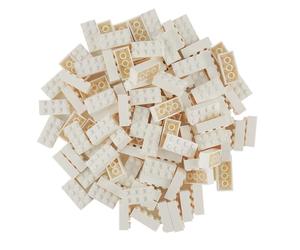LEGO Classic Lot de 100 Pierres 2 x 4 avec séparateur de Pierres Blanc