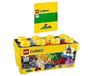 Lego Classic Set en 2 Parties 10796 10700 La Boîte De Briques Créatives + La Plaque de Base Verte