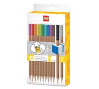 LEGO Crayons de Couleur, Lot de 12 avec Toppers Uniques en Forme de Brique, Idéal pour Dessin et Coloriage, Fournitures Scolaires Créatives pour Enfants