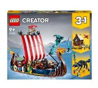 LEGO® Creator 3 en 1 31132 Le bateau viking et le serpent de Midgard