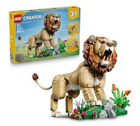 LEGO Creator 3-en-1 Animaux Sauvages : Le Lion Majestueux - Jouet - Figurine d'Animal se Transformant en Lionne ou 2 Lionceaux - Décoration de Chambre d'Enfant DIY - Cadeau Garçon ou Fille 9 ans 31386