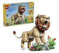 LEGO Creator 3-en-1 Animaux Sauvages : Le Lion Majestueux - Jouet - Figurine d'Animal se Transformant en Lionne ou 2 Lionceaux - Décoration de Chambre d'Enfant DIY - Cadeau Garçon ou Fille 9 ans 31386