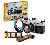 LEGO Creator 3-en-1 L’Appareil Photo Rétro, Jouet avec 3 Modèles pour Filles et Garçons, Déco de Bureau et de Chambre, Transformable en Téléviseur ou Caméra Vidéo, Cadeau Enfants Dès 8 Ans 31147