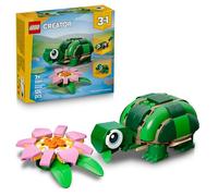 LEGO Creator 3-en-1 La Tortue et la Fleur de nénuphar 31377 | Jeu de construction pour fille dès 7 ans, figurine d’animal, se transforme en caméléon ou grenouille, idée cadeau, 124 pièces
