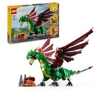 LEGO Creator 3-en-1 Le Dragon médiéval - Se transforme en Serpent de mer ou en phénix - Jeu de Construction pour garçons et Filles Amoureux des Animaux - Idée de Cadeau d’Anniversaire dès 9 Ans 31161
