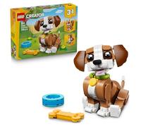 LEGO Creator 3-en-1 Les Adorables Animaux : Le Chiot Joueur - Chien Jouet - Figurine d'animal se Transformant en Écureuil ou Canard - Cadeau Original pour Fille ou Garçon dès 8 Ans 31382