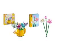 LEGO Creator 3-en-1 Les Fleurs dans l’Arrosoir, Jouet de Chambre d'enfant & Creator Les Fleurs de Lotus, Kit de Construction pour Filles et Garçons Dès 8 Ans, Construisez 3 Fleurs Artificie