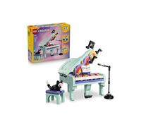 Décoration musicale: piano et chat