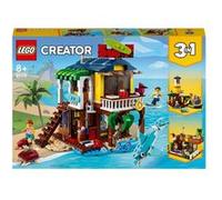 LEGO Jeu de construction Creator 3-en-1 31118 La Maison sur la Plage du Surfeur – Piscine, 8 ans+