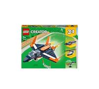 LEGO Jouet 31126 L’Avion Supersonique – 3 en 1 (Hélicoptère, Bateau, Avion)