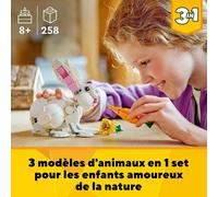 LEGO Creator 3-en-1 31133 Le Lapin Blanc, avec des Figurines Animaux Poissons, Phoques et Perroquets