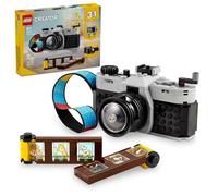 LEGO Creator 31147 Jouet d'appareil photo rétro 3 en 1, se transforme en caméra vidéo rétro en TV rétro, cadeau de photographie pour garçons et filles âgés de 8 ans et plus qui aiment le jeu créatif,