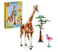 LEGO Creator 3in1 Wild Safari Animals, Giraffe Toy to Gazelle Figures to Lion Mo