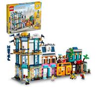 LEGO Jeu de construction La Grand-Rue 31141 – Gratte-ciel, rue de marché, hôtel, café, magasins
