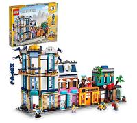 LEGO Creator Main Street 31141 Ensemble de jouets de construction 3 en 1 Contient un bâtiment Art Déco de la Ville des jouets, Market Street Hotel, Café Music Store et 6 figurines infinies