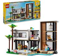 LEGO Creator Maison moderne, set 3 en 1 à transformer en maison de ville ou en cabane de forêt, maison modèle, idée de cadeau pour garçons et filles à partir de 9 ans, jouet éducatif 31153