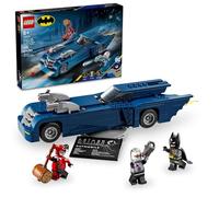 LEGO DC Batman : Batman avec Batmobile vs. Harley Quinn et Mr. Freeze Ensemble de construction Batmobile de la série télévisée animée pour enfants, cadeau de voiture Batman pour garçons et filles à