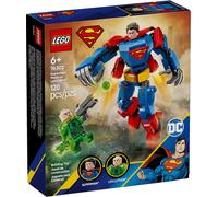 LEGO DC Le Robot de Superman Contre Lex Luthor - Jouet avec Super-Héros - Figurine en Action, 2 Minifigurines, Fusil à Tenons & Kryptonite - Cadeau Collector pour Garçon ou Fille dès 6 Ans 76302