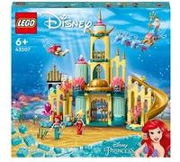 LEGO 43207 Disney Le Palais sous-Marin D’Ariel, Ensemble à Construire Château de Princesse, avec Mini Poupée La Petite Sirène et Jouets Dauphin
