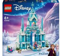 LEGO Disney Le Palais de Glace d'Elsa, Jouet de Construction avec Château et Mini-poupées Elsa et Anna, Cadeau Amusant pour Filles, Garçons et Fans du Film dès 6 Ans - Objet de Décoration 43244