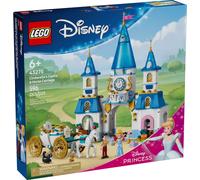 LEGO ǀ Disney Princess Le Château de Cendrillon et la Calèche - Jouet de Construction - Mini-Poupées de Cendrillon & du Prince Charmant - Figurines de Lucifer, Gus & Cheval - Cadeau Fille 6 Ans 43275