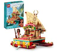 LEGO Disney Princess Moana's Wayfinding Boat Building Toy 43210 Disney Princess Ensemble de Jouets avec Mini-poupées Moana et Sina, Figurine de Dauphin, Jouet de Simulation inspiré de Disney pour enf