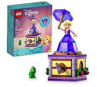 LEGO Disney Princesse Twirling Raiponce Bâtiment Jouet 43214, avec robe diamant, mini poupée et Pascal Le caméléon, Wind Up Jouet Raiponce, jouet de collection Disney pour filles et garçons