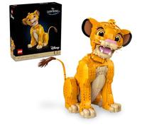 Lego Disney Young Simba Le Roi Lion - Kit de Construction pour Adultes - Figurine Disney à Construire à partir de 18 Ans - Kits de Bricolage et travaux manuels pour Les Fans du Film - Cadeau
