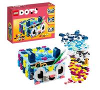 LEGO® DOTS 41805 Le Tiroir Animal Créatif, Kit de Mosaïque, Boîte de Rangement, Loisir Créatif