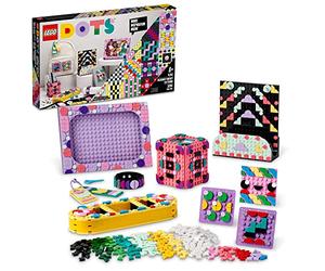 LEGO DOTS Designer Toolkit - Motifs 41961, kit d'artisanat de jouets 10 en 1 pour enfants avec patchs, cadre photo, porte-crayon, plateau de rangement, activité créative