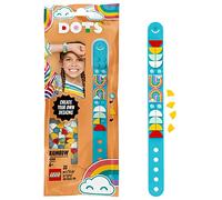 LEGO DOTS Le bracelet Arc-en-Ciel, Kit de Fabrication de Bijoux, Loisir Créatif pour Fille et Garçon à Partir de 6 ans, 33 Pièces, 41900