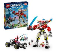 LEGO DREAMZzz 2in1 Cooper’s Tiger Mech & Zero’s Hot Rod Car Toy for 9 Plus Year