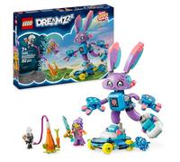 LEGO DREAMZzz 2in1 Izzie and Bunchurro The Gaming Bunny Figure, Fantasy Animal Toy for 7 Plus Year Old Boys & Girls, with a Skateboard and Minifigure for Imaginative Play, Birthday Gift Idea 71490