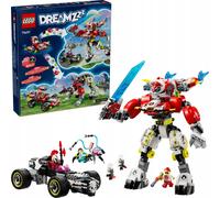 LEGO DREAMZzz Tiger-Mech de Cooper et voiture Hot Rod de Zero, voiture jouet pour enfants, cadeau pour garçons et filles à partir de 9 ans, set de jeu 2 en 1 avec mech et minifigures 71497