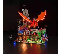Lego Dungeons & Dragon Ensemble de lumières LED : Red Dragon Tale, kit d'éclairage décoratif pour le kit 21348