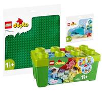 Lego Duplo 10913 Lot de boîtes à Pierres 10980 avec Plaque de Construction en Vert et 30648 Baleine