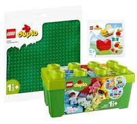 Lego Duplo 10913 Lot de boîtes à Pierres 10980 avec Plaque de Construction en Vert et 30686 Ma première Fleur avec Une Abeille