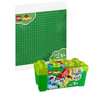 Lego Duplo 10913 Lot de boîtes à Pierres et 10980 Grande Plaque de Construction Vert