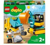 LEGO DUPLO Jouet 10931 Le Camion et la Pelleteuse Engin de chantier Dès 2 ans