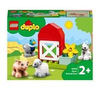 LEGO® 10949 DUPLO® Town Les Animaux de la Ferme Jouet avec Figurines du Canard, Cochon et Chat pour Enfant de 2 Ans et +
