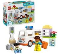 LEGO DUPLO 10447 L’ambulance et le chauffeur - Jouet interactif pour les enfants dès 2 ans