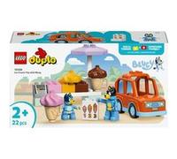 LEGO Duplo Visite chez Le Marchand de Glace avec Bluey - Jouet Educatif avec Voiture, Stand de Glaces & 2 Figurines Dont Papa Bandit - Motricité Fine - Cadeau pour Fille ou Garçon dès 2 Ans 10458