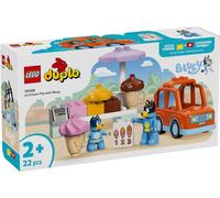 LEGO DUPLO Bluey : Excursion chez le glacier avec Bluey - Jouets éducatifs pour les tout-petits - Avec voiture jouet et 2 minifigures - Cadeau pour filles & garçons à partir de 2 ans - 10458