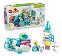 LEGO Duplo | Disney Boîte Créative La Reine des Neiges avec Elsa et Olaf - Jeu Éducatif pour Motricité de Bébé - Jouet Montessori avec 2 Figurines - Cadeau pour Fille ou Garçon dès 2 Ans 10462