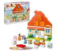 LEGO Duplo La Maison de Famille de Bluey et Le Jeu de Mémoire - Jouet Interactif Inspiré du Jeu de Société - 3 Figurines, Fenêtres & Roue Fonctionnelles - Cadeau pour Fille ou Garçon dès 3 Ans 10459