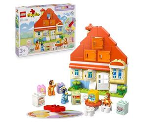 LEGO Duplo La Maison de Famille de Bluey et Le Jeu de Mémoire - Jouet Interactif Inspiré du Jeu de Société - 3 Figurines, Fenêtres & Roue Fonctionnelles - Cadeau pour Fille ou Garçon dès 3 Ans 10459