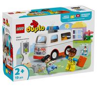 LEGO DUPLO 10447 L’ambulance et le chauffeur - Jouet interactif pour les enfants dès 2 ans