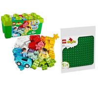 Lego DUPLO Lot de 2 pièces : boîte en pierre (10913) + plaque de construction verte (10460) - Lot de blocs de construction pour enfants à partir de 18 mois