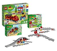LEGO Duplo Set: 10874 Le Train à Vapeur + 10872 Les Rails et Le Pont du Train + 10882