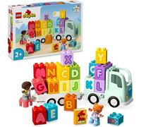 LEGO DUPLO Town Camion ABC, jouet éducatif pour les jeunes enfants de 2 ans et plus, camion ABC avec remorque et briques alphabétiques, plus figurines d'un garçon et d'une fille, cadeau pour enfants 1
